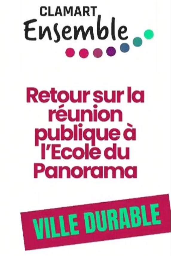 Réunion publique Ecole du Panorama 15 décembreDeuxième partie : La Ville durable
