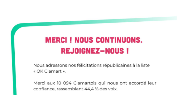 Merci ! Nous continuonsRejoignez-nous !