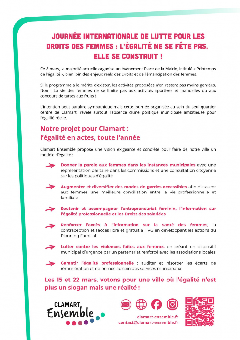 Journée internationale des droits des femmes